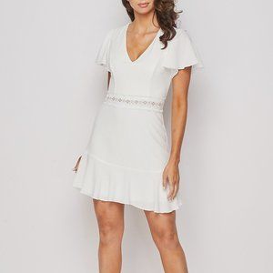Lace Trim A-Line Dress